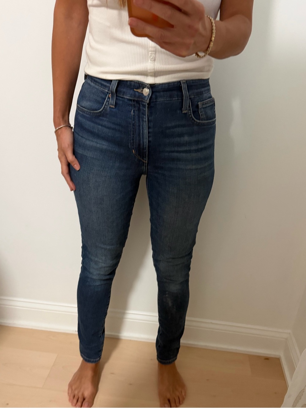 Joe's Jeans Dark Blue High-Rise Skinny Jeans